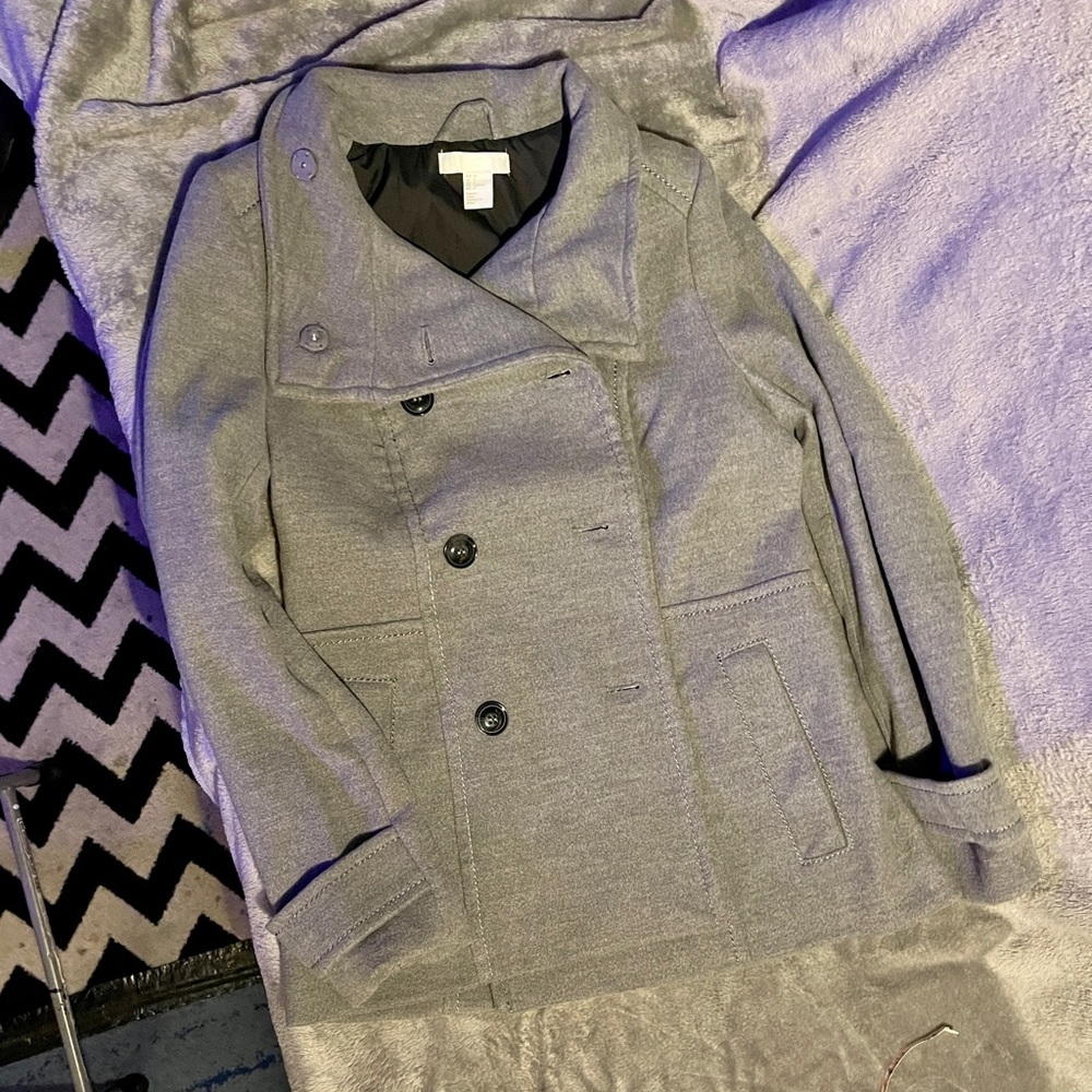 Gray peacoat